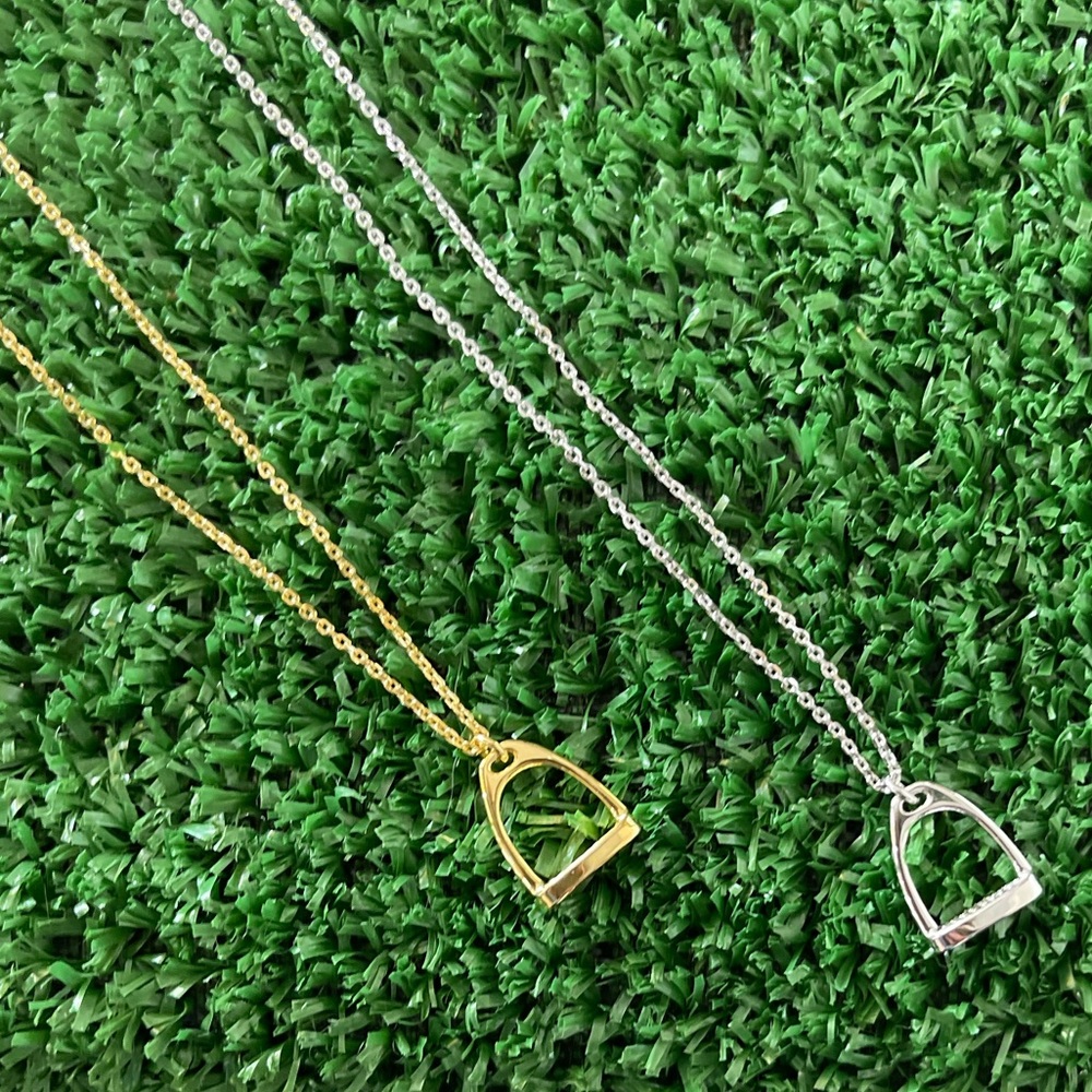 Gold Stirrup Necklace